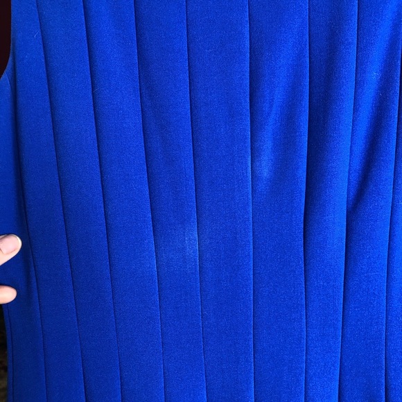 Calvin Klien Blue Pleated Dress - Picture 4 of 5